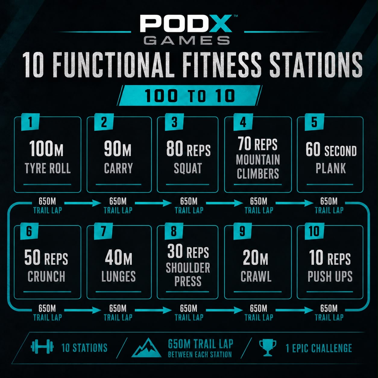 PodX Games Fitness Station details